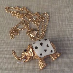 NEW Save the Elephants necklace pin Betsey Johnson